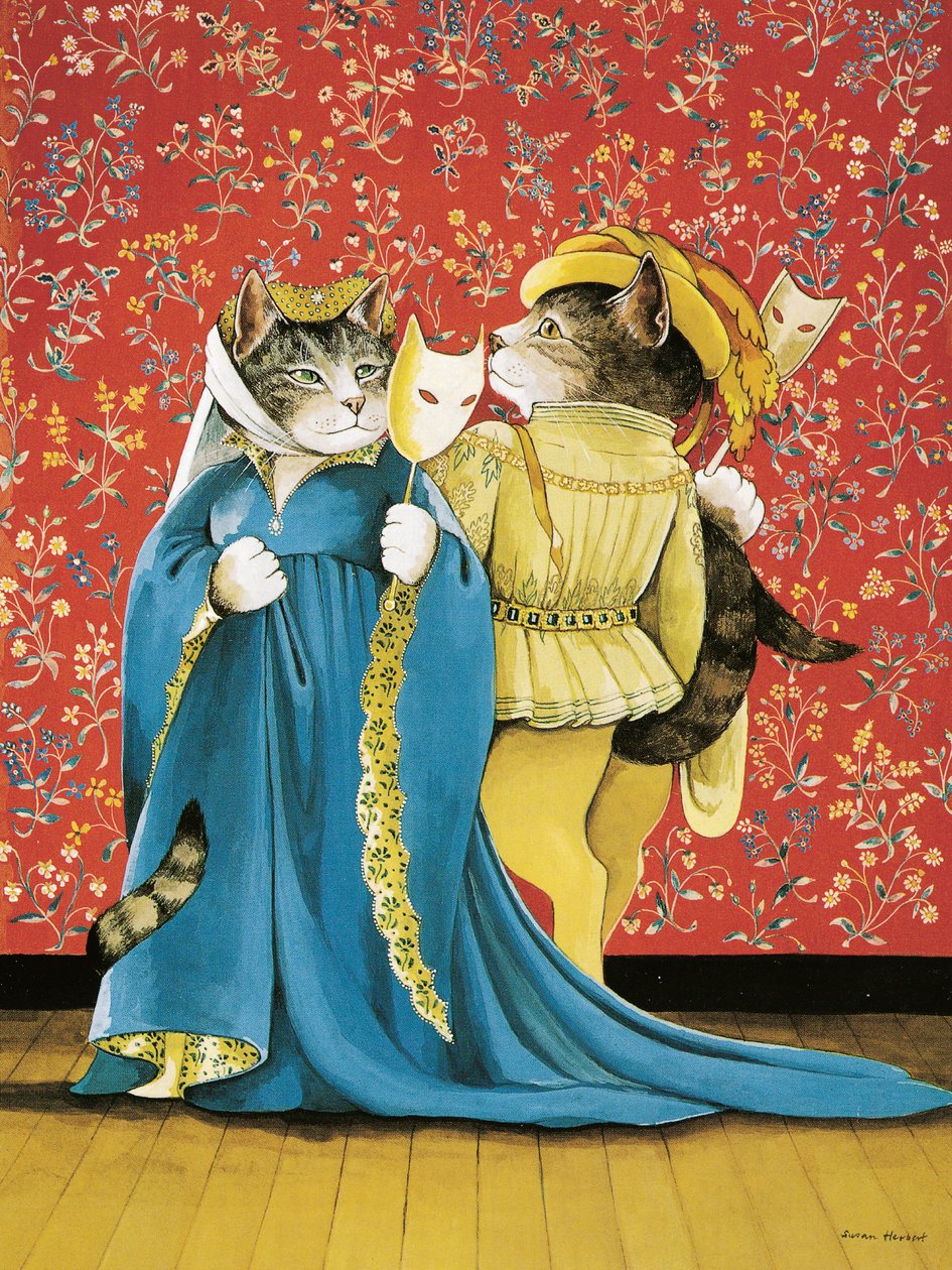 Illustration from Shakespeare Cats: Poster Book by Susan Herbert