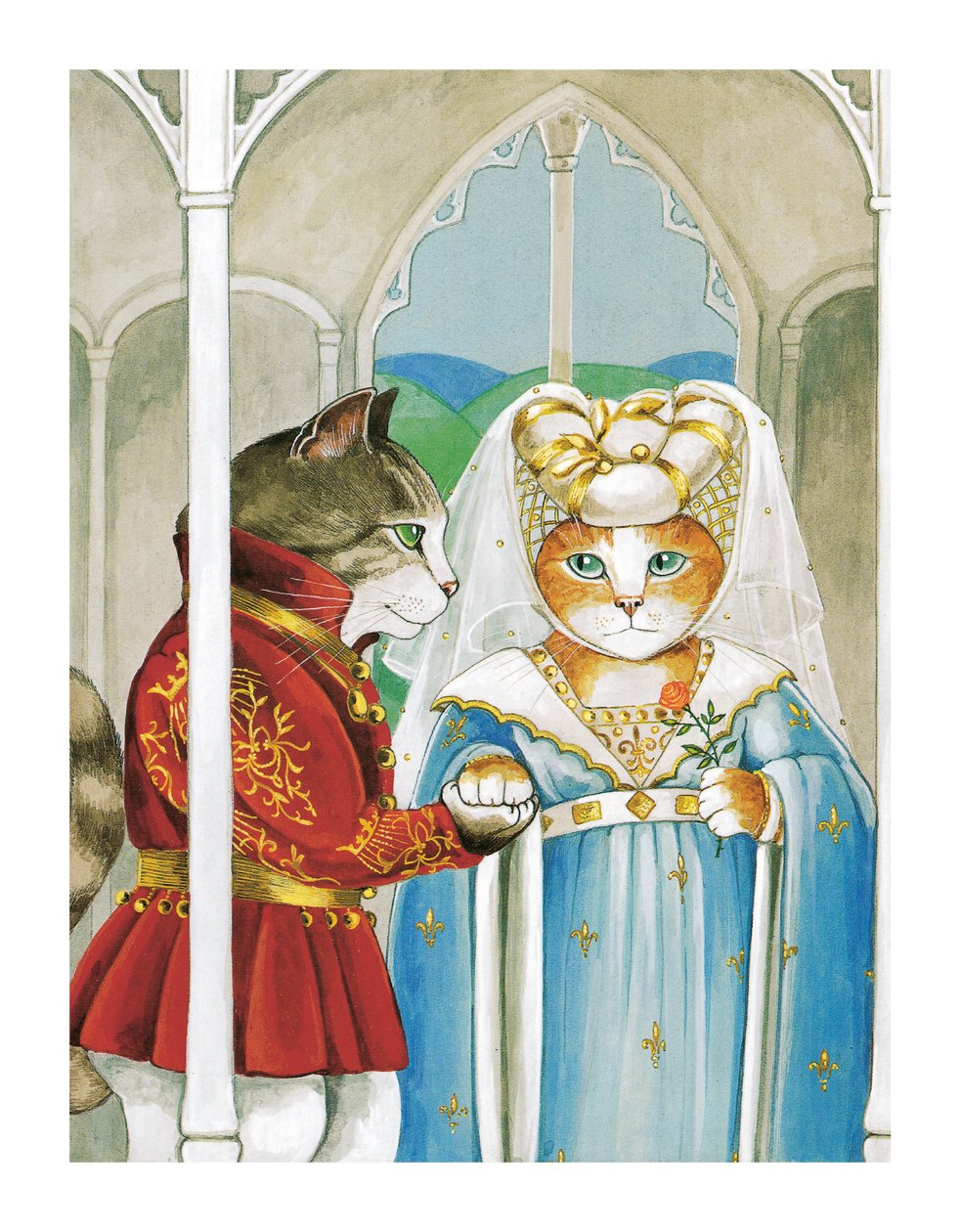 Illustration from Shakespeare Cats: Poster Book by Susan Herbert
