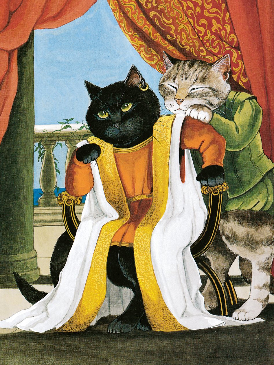 Illustration from Shakespeare Cats: Poster Book by Susan Herbert