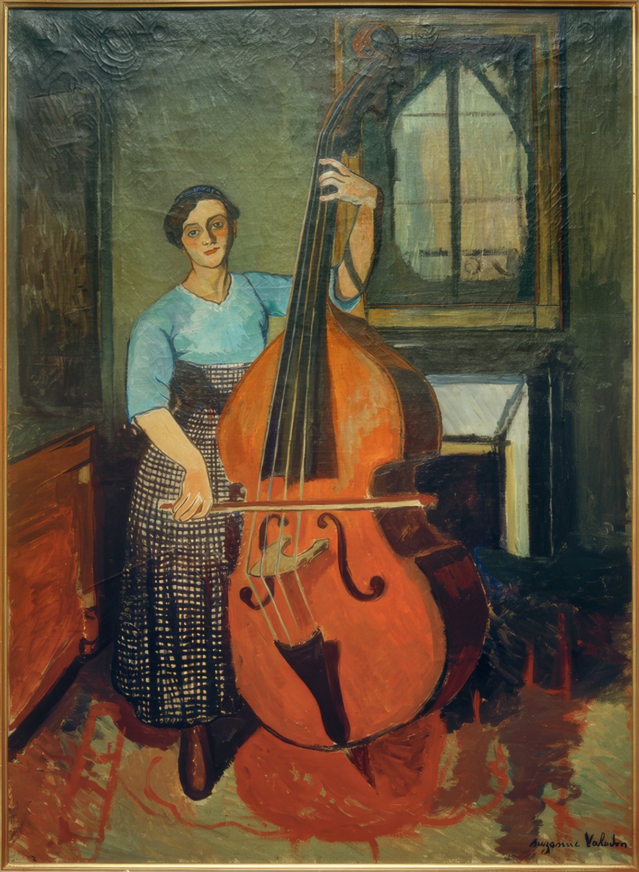 Woman with Double Bass by Marie Clementine (Suzanne) Valadon