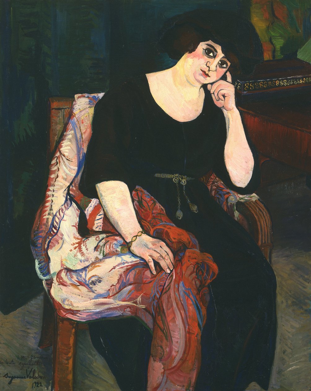 Portrait of Madame Zamaron by Marie Clementine (Suzanne) Valadon