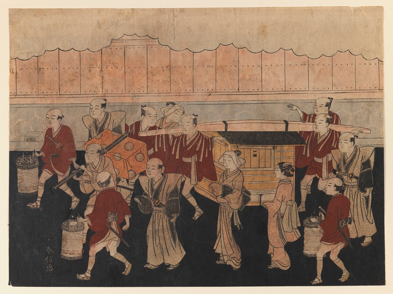 The Brides Trip to her Husbands House, from series The Marriage Ceremonies by Suzuki Harunobu