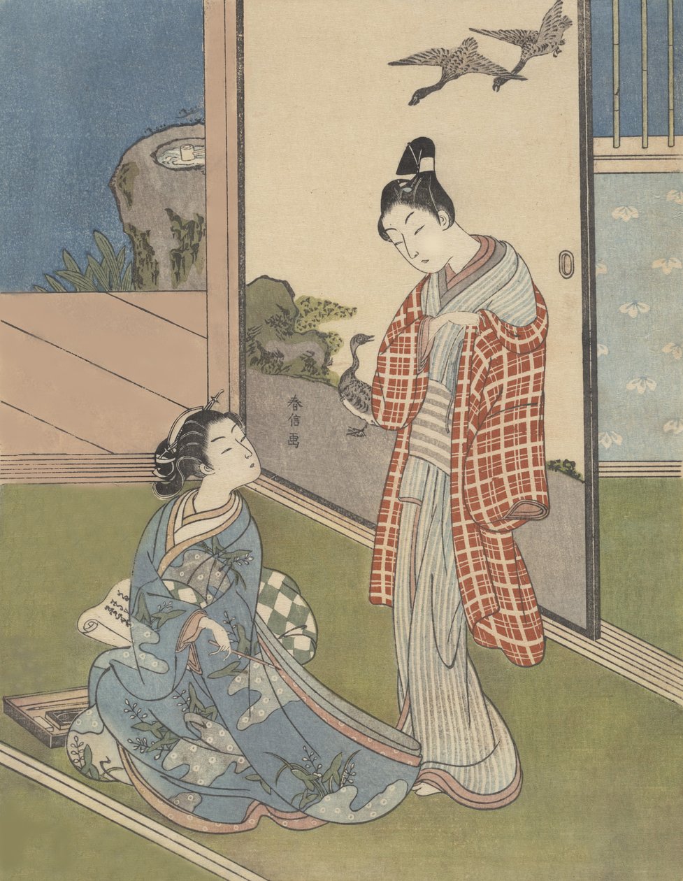 A Girl Writing a Letter, 18th century by Suzuki Harunobu