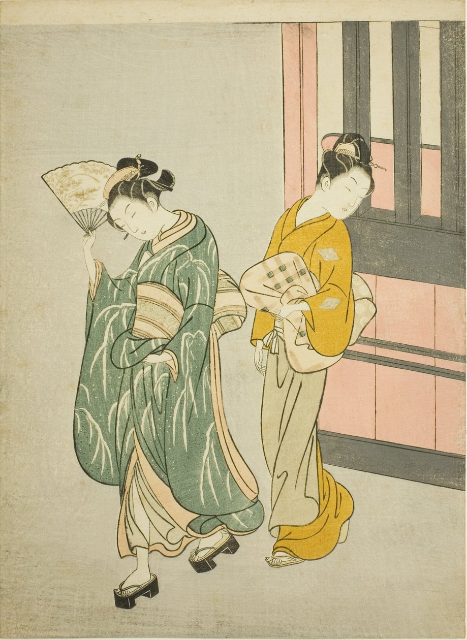 Clearing Breeze from a Fan, from the series "Eight Views of the Parlor" by Suzuki Harunobu