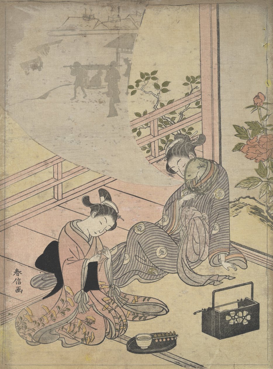 Parody of the Tale of Young Man Lu: Courtesan Dreaming, 18th Century by Suzuki Harunobu