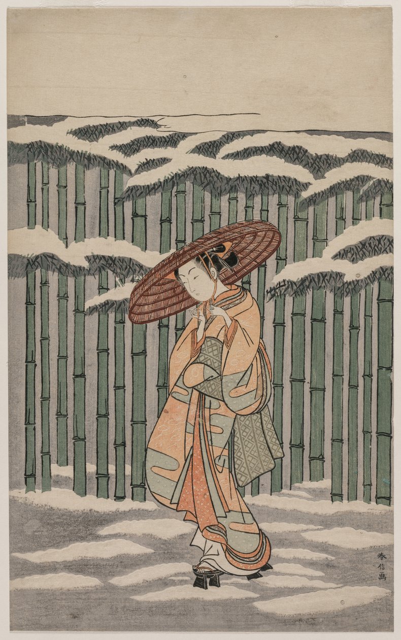 Passing the Bamboo Grove by Suzuki Harunobu