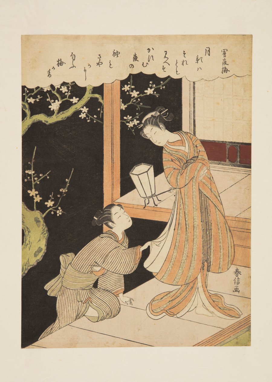 Plum Blossoms on a Dark Night by Suzuki Harunobu