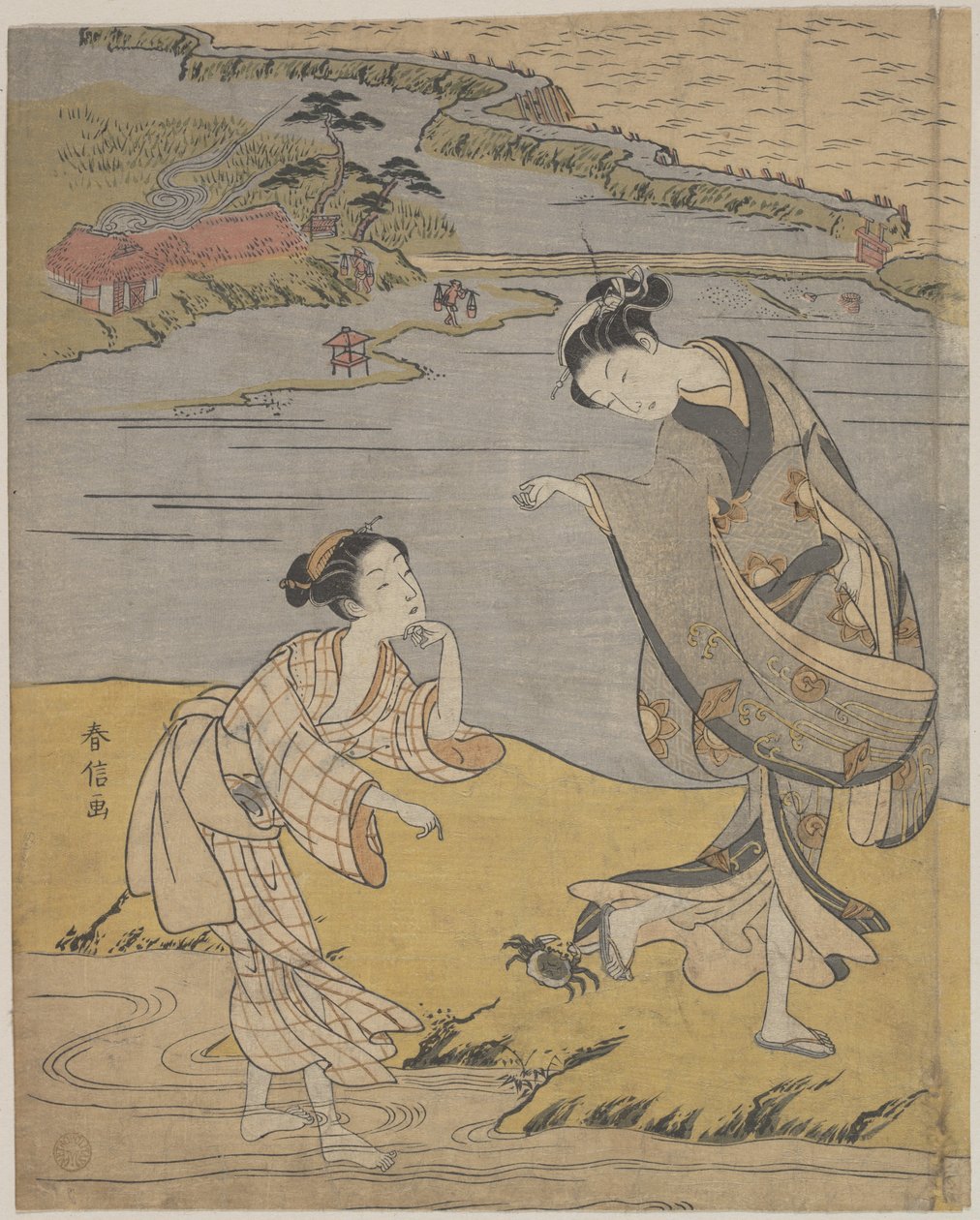 The Clinging Crab by Suzuki Harunobu