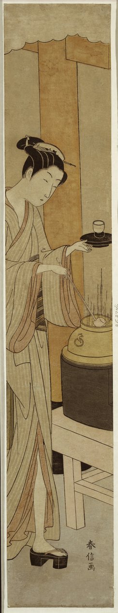 The Waitress Osen of the Kagiya Teahouse, c.1769-70 by Suzuki Harunobu