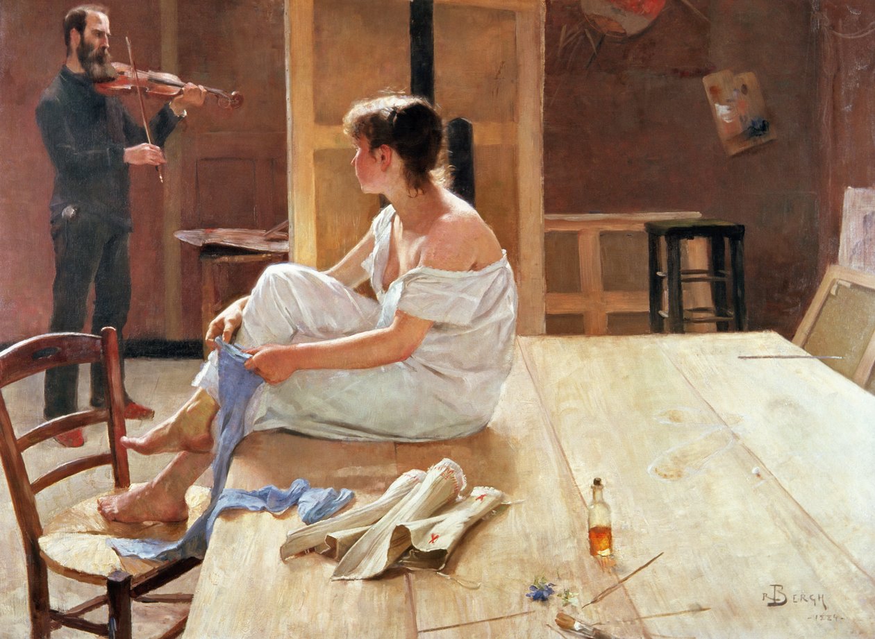 After the Pose, 1884 by Richard Bergh