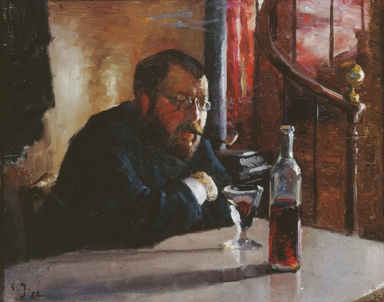 Portrait of Hans Jæger by Sven Jorgensen