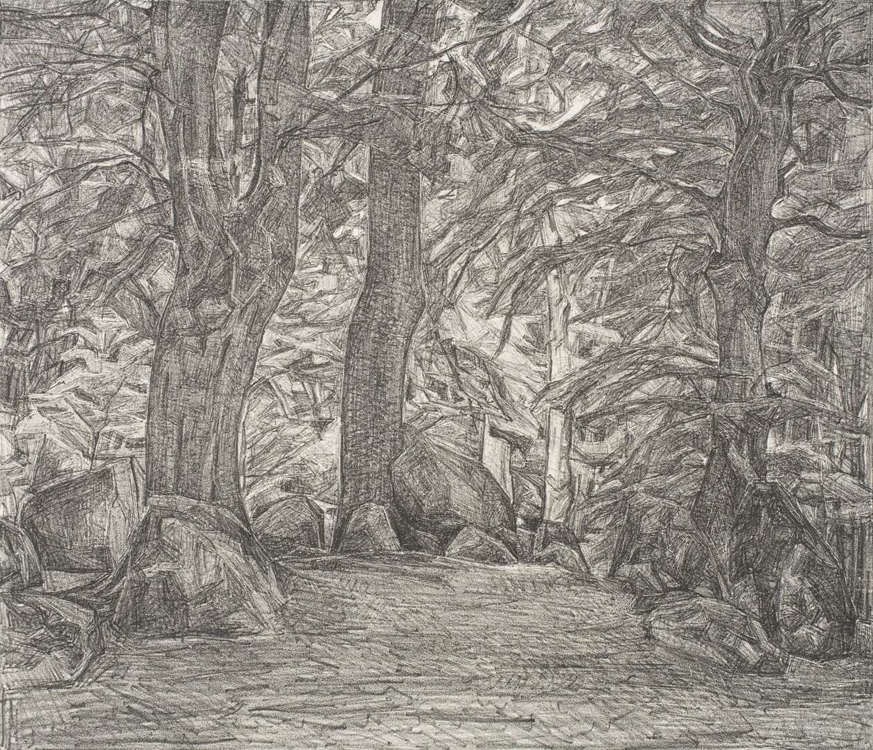 Forest Scene from Falster by Svend Hammershøi