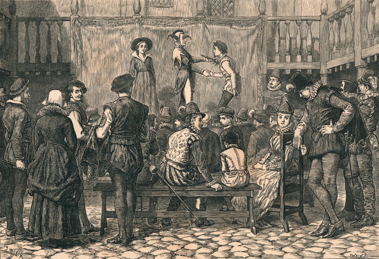 A Play in a London Inn Yard, In the Time of Queen Elizabeth by Swain