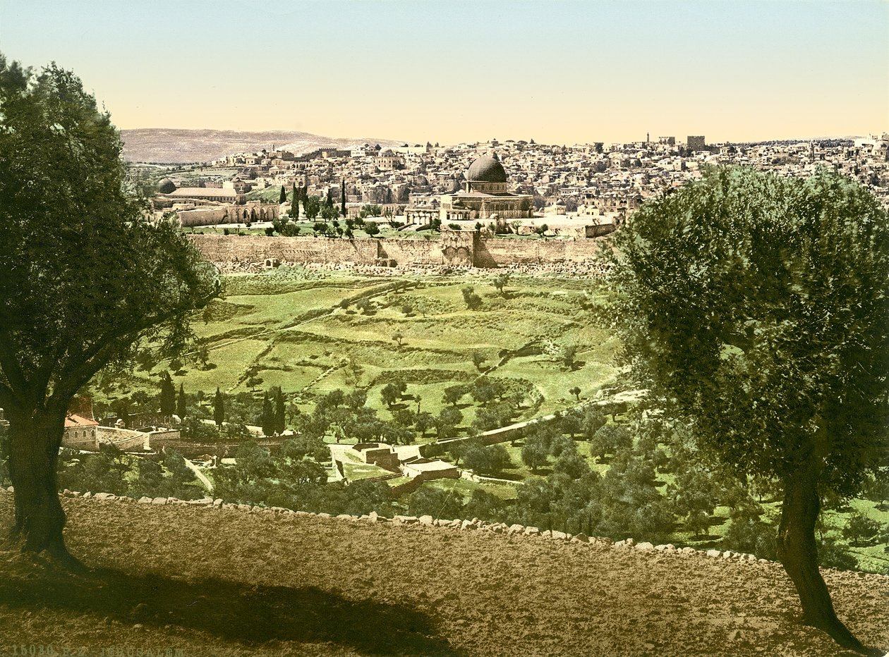 General view of Jerusalem from the East by Swiss Photographer