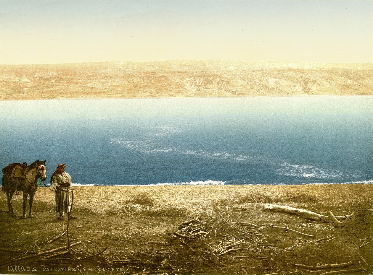 View of the Dead Sea looking East towards Moab by Swiss Photographer