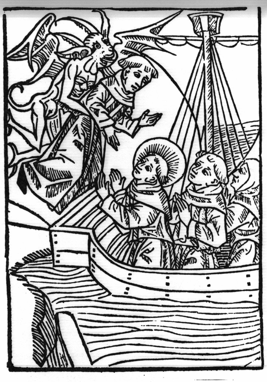 The legend of Saint Brendan (Brandan), hero and Irish saint of the 6th century. Saint Brandan