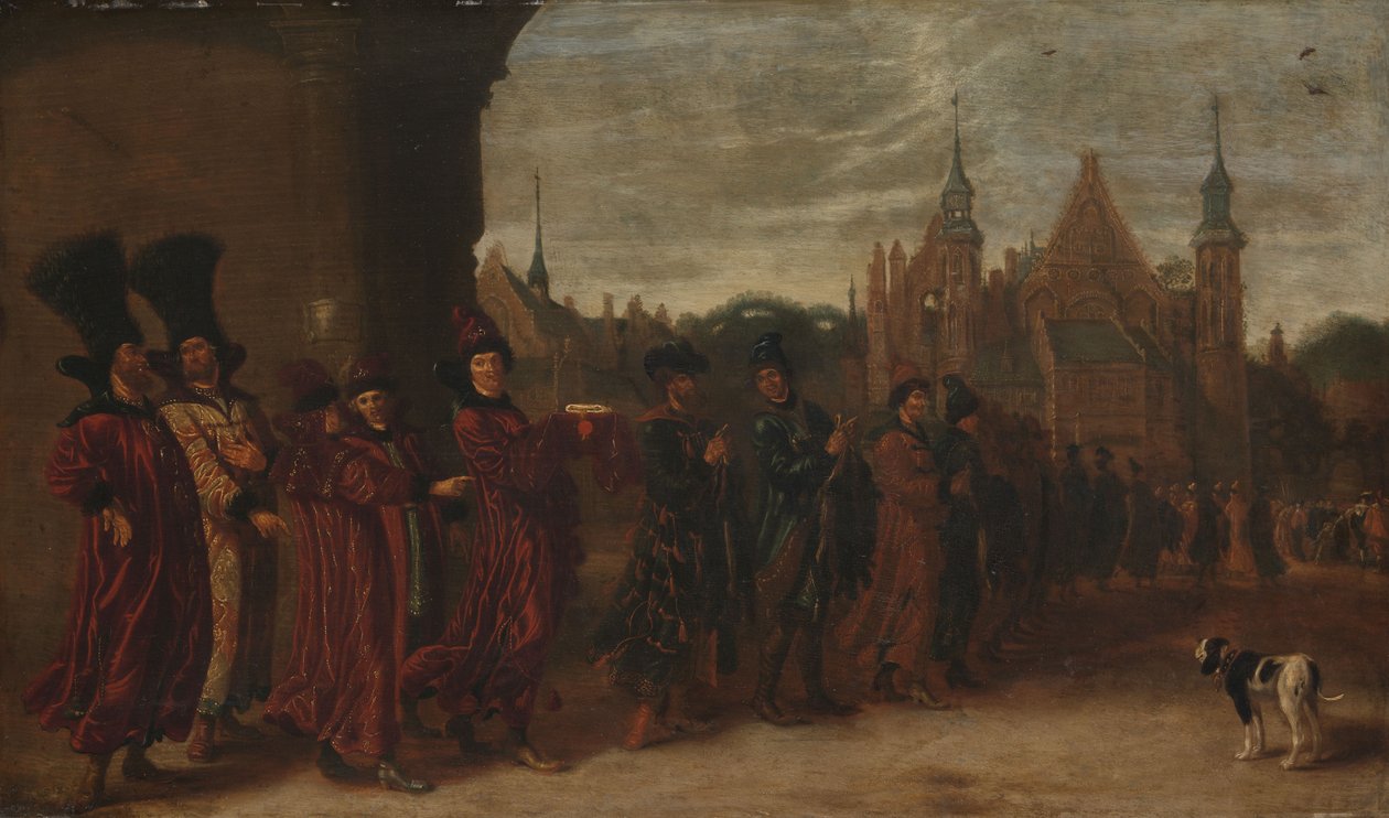 The Legation from the Tsar of Muscovy on its Way to a Meeting of the States-General in The Hague by Sybrandt van Beest