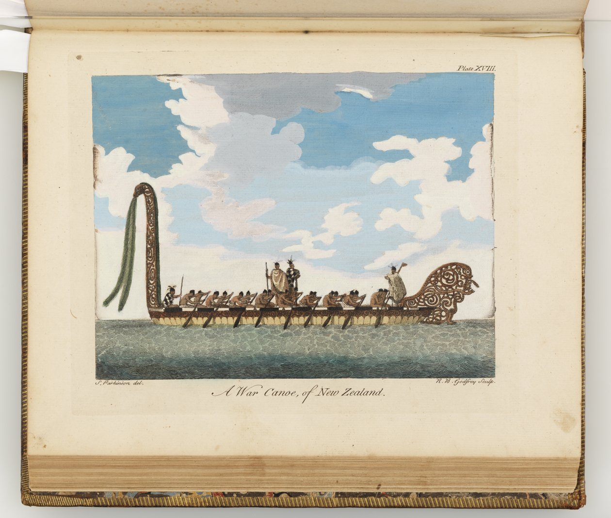 A War Canoe of New Zealand, Illustration from A Journal of a Voyage to the South Seas: In His Majesty