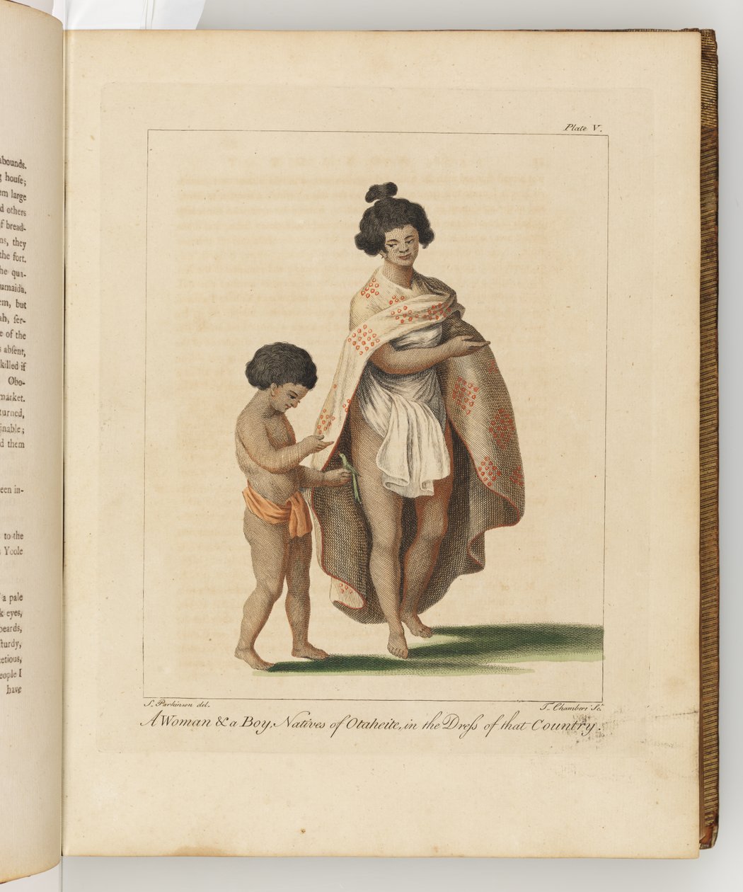 A Woman and a Boy, Natives of Otaheite, Illustration from A Journal of a Voyage to the South Seas: In His Majesty