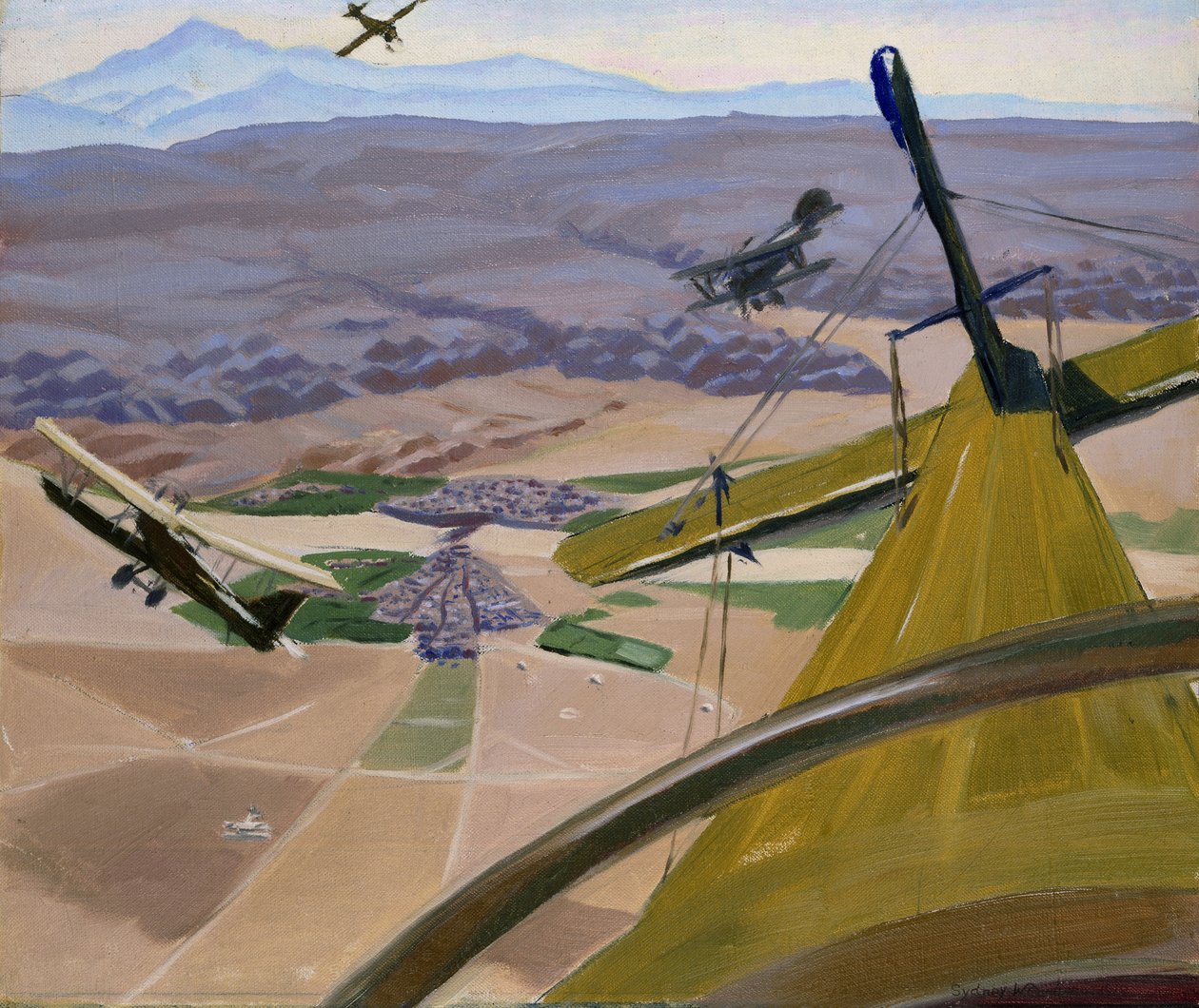 Over the Hills of Kurdistan: Flying Above Kirkuk, 1919 by Sydney Carline