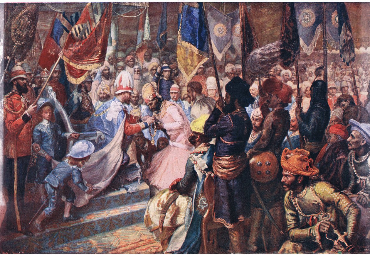The Prince of Wales in India, illustration from Cassell