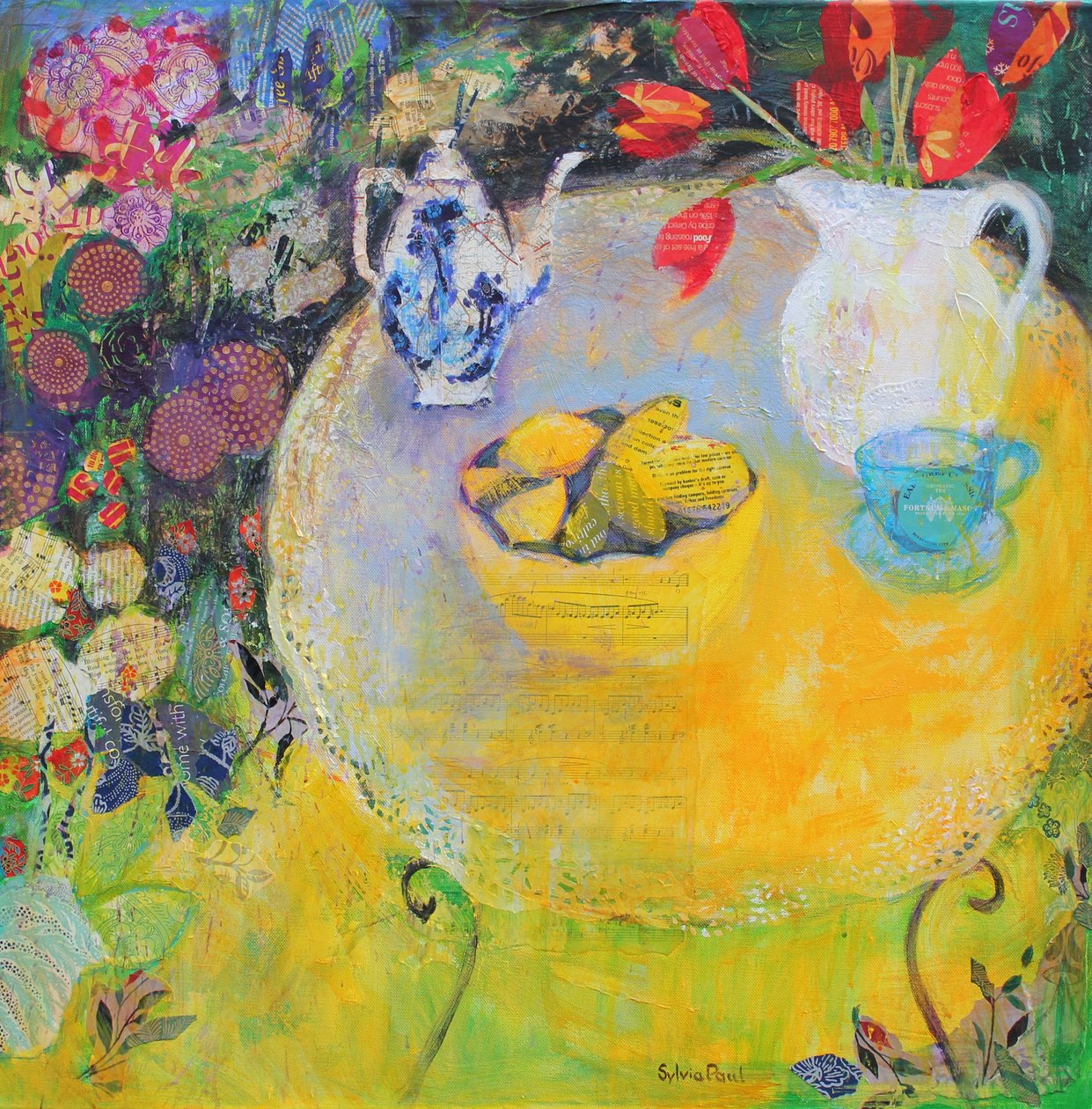 Lemon Tea in the Garden by Sylvia Paul