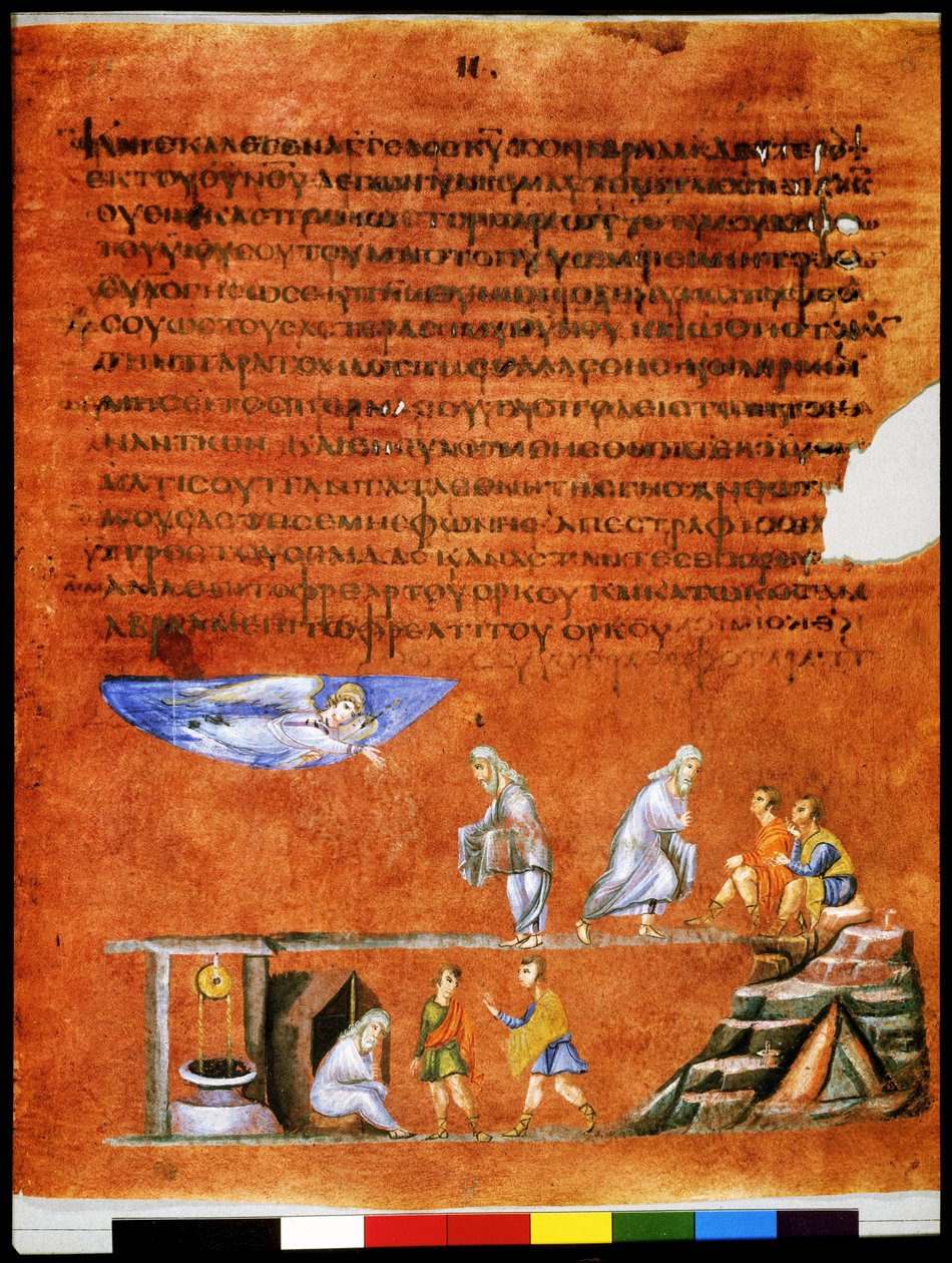 The Angel Confirming the Promise Made to Abraham (miniature) by Syrian School