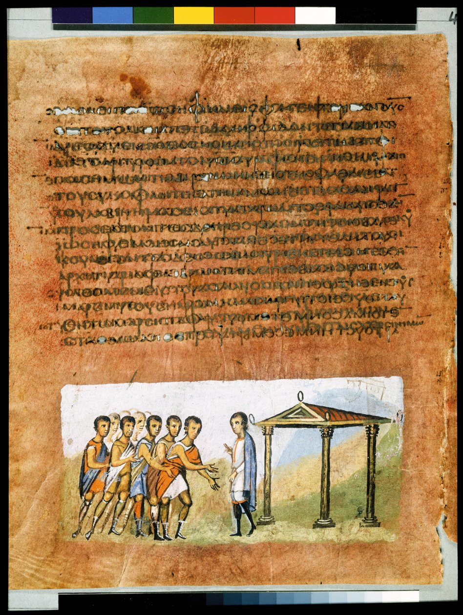 The Brothers Talking to the Steward about Joseph by Syrian School