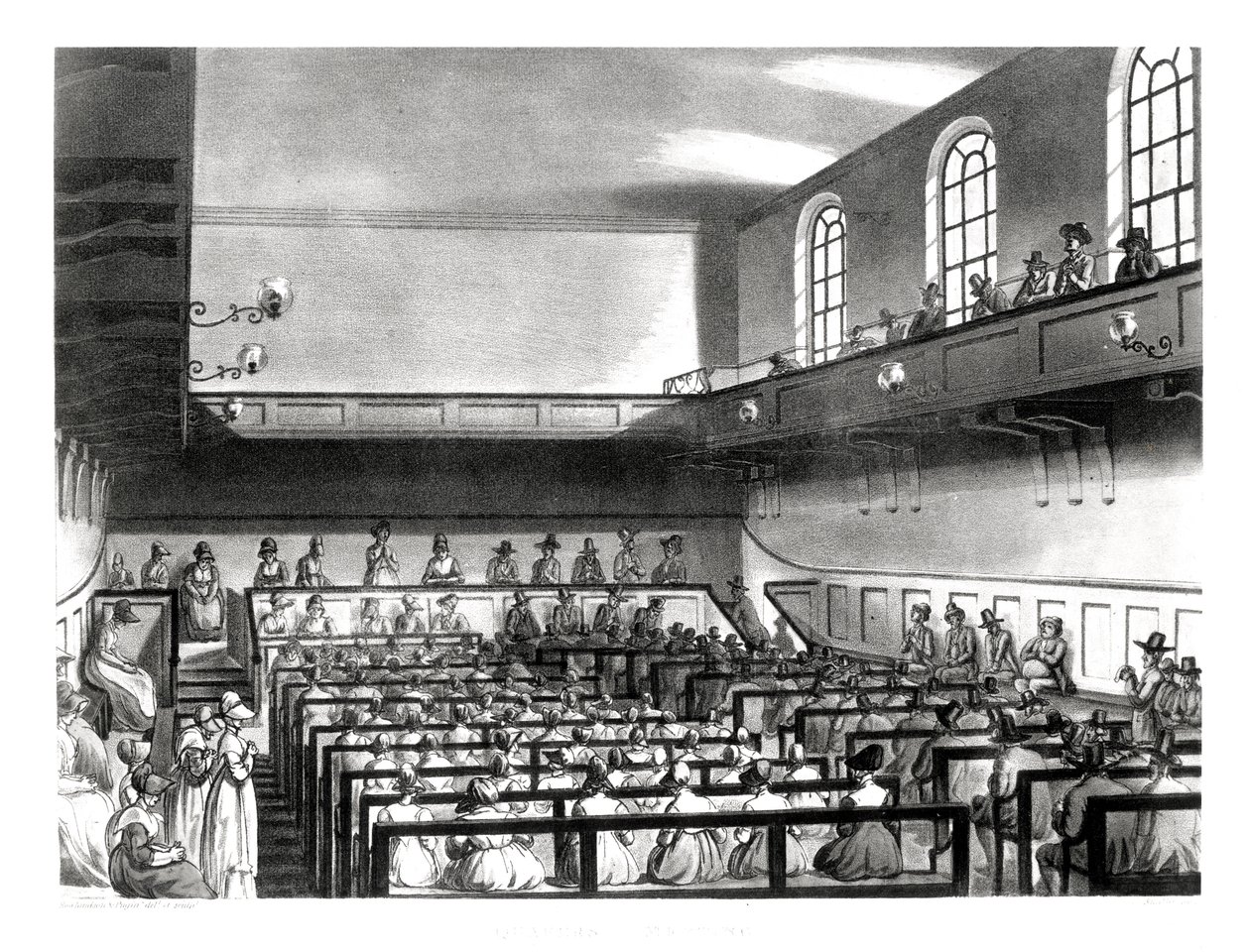 Quakers Meeting, from Ackermann