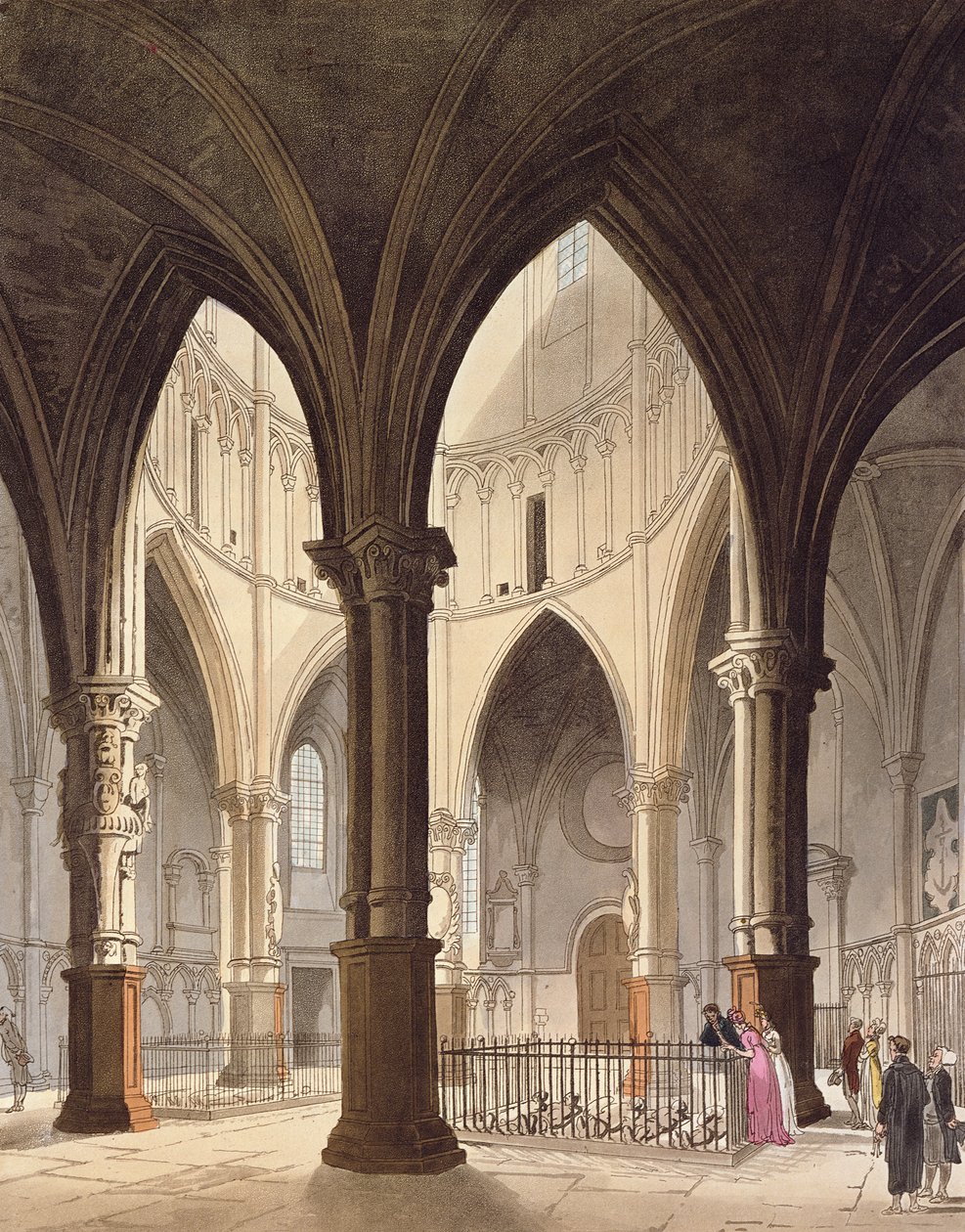 Temple Church, 1809 by Pugin and Rowlandson