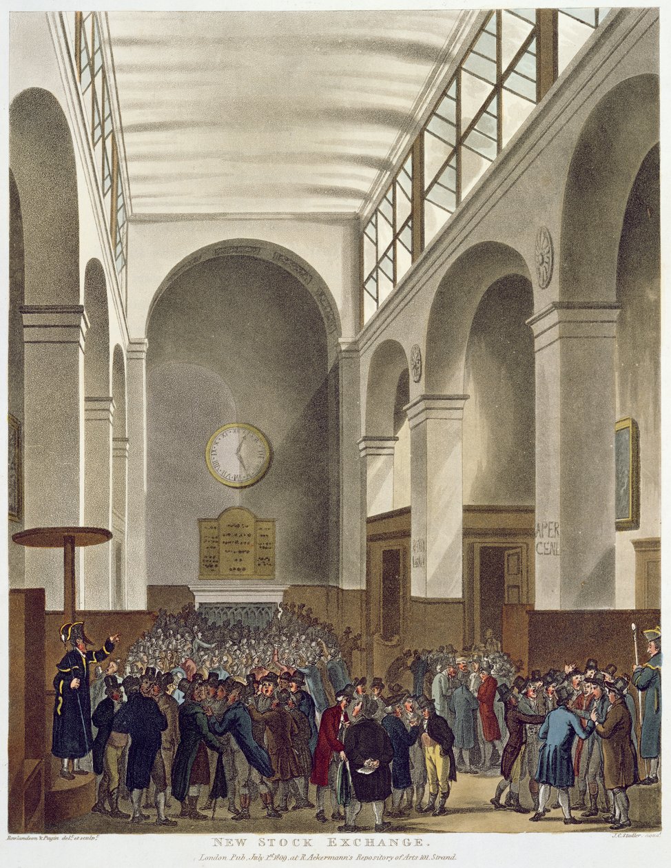 The New Stock Exchange, Bartholomew Lane, from Ackermann