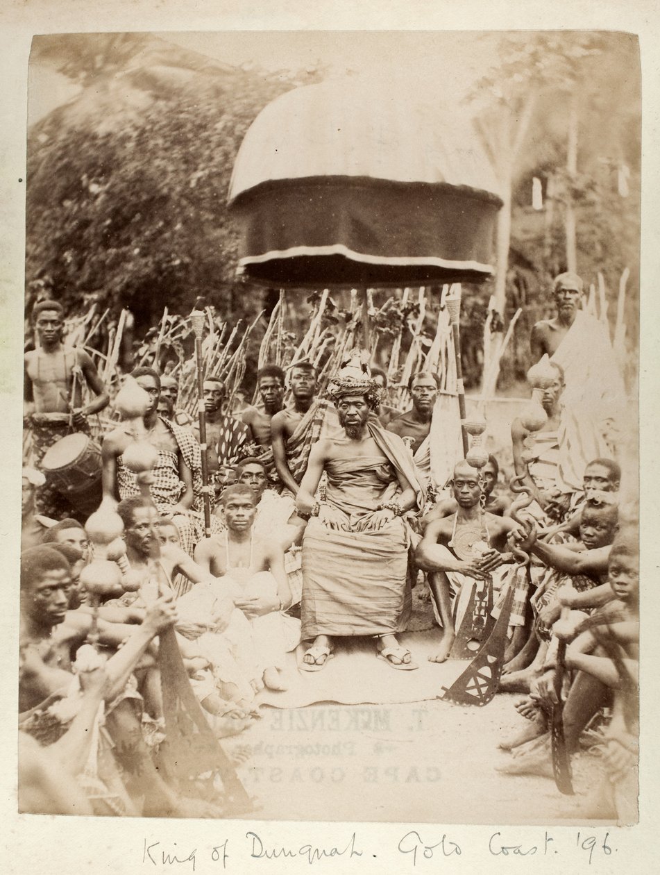 King of Dunquah, Gold Coast, Ghana, 1896 by T. McKenzie