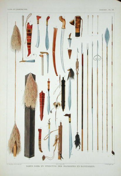 Weapons from Borneo, from 