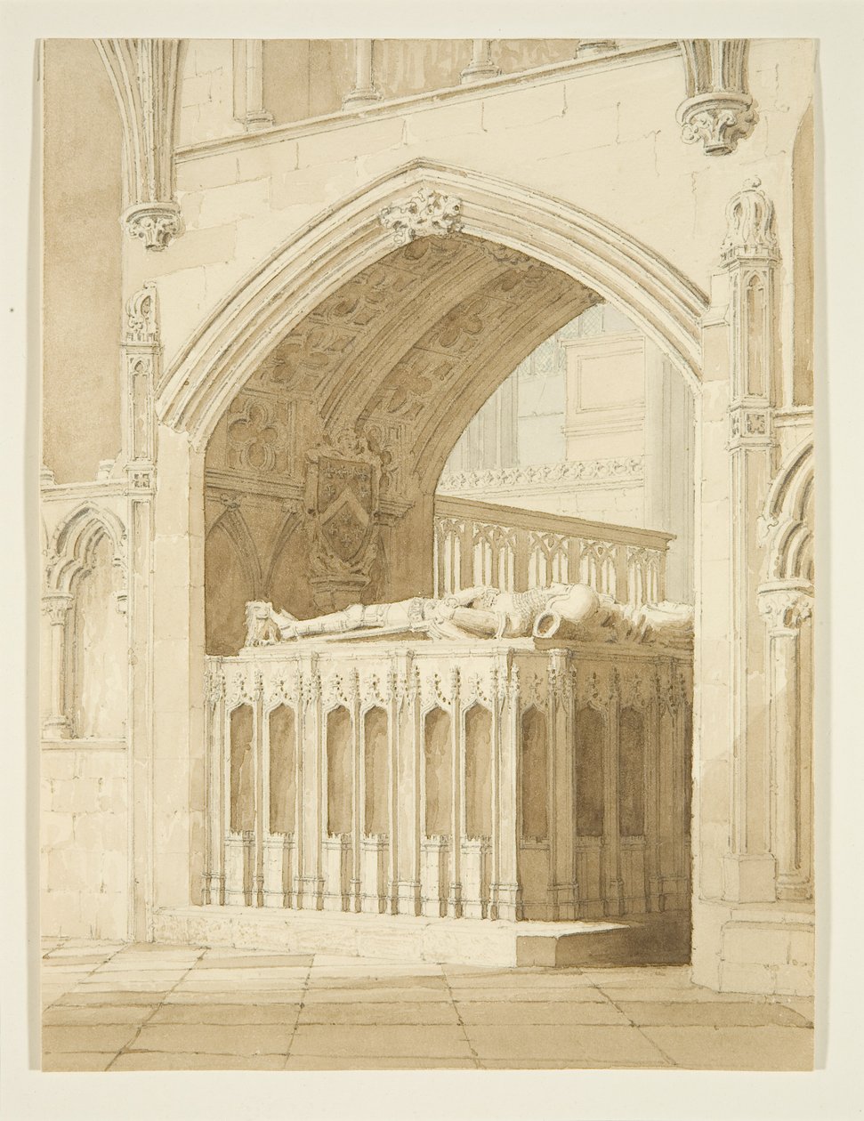 Tomb of Robert Fitzharding, died 1170, in Bristol Cathedral by T.H. Clarke