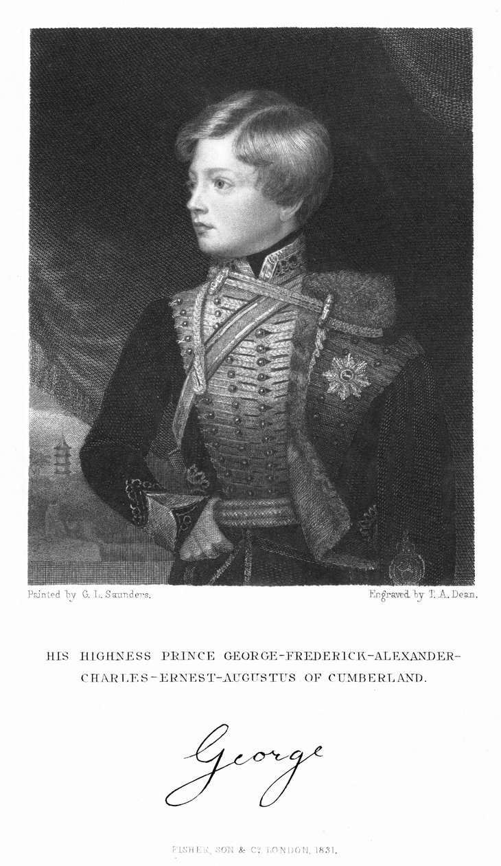 George Frederick Alexander Charles Ernest Augustus of Cumberland, 1831 by T. A. Dean