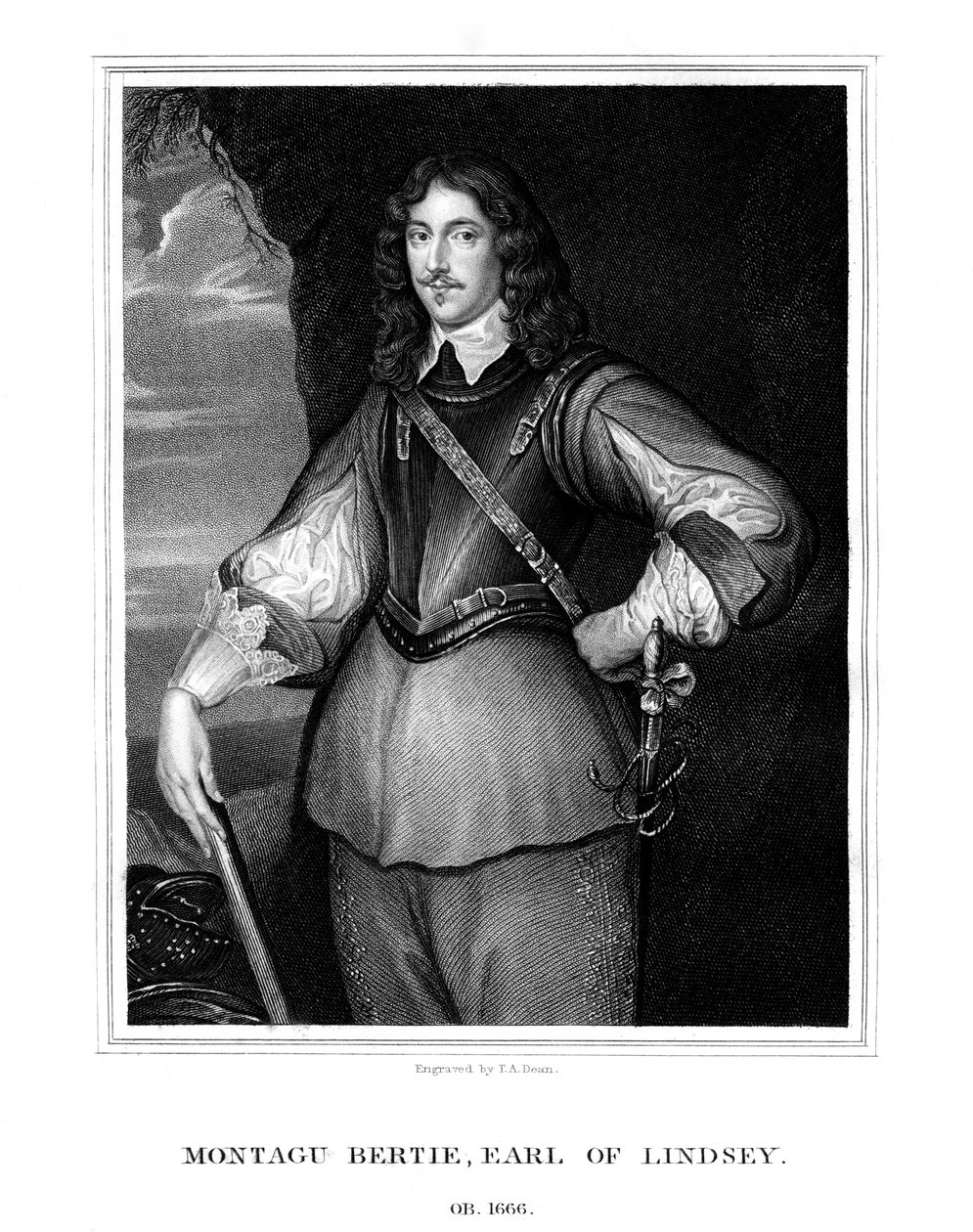 Montagu Bertie, 2nd Earl of Lindsey, 1826 by T. A. Dean