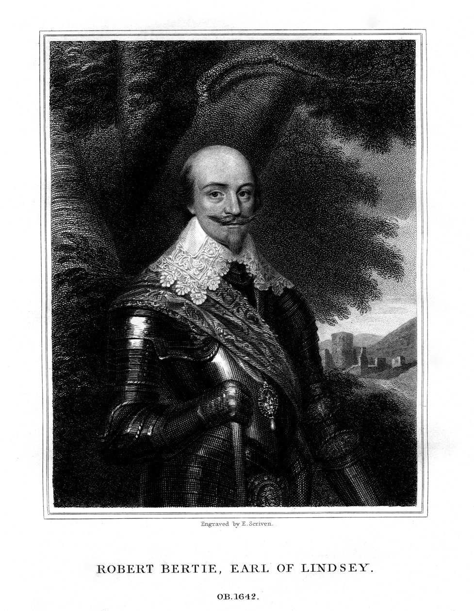 Robert Bertie, 1st Earl of Lindsey, 1827 by T. A. Dean