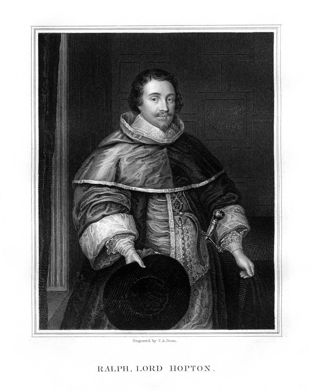 Sir Ralph, Lord Hopton, English Soldier, 1827 by T. A. Dean