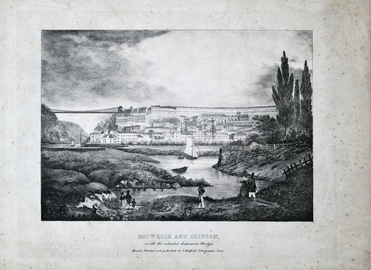 Hotwells and Clifton, c.1831 by T. Bedford