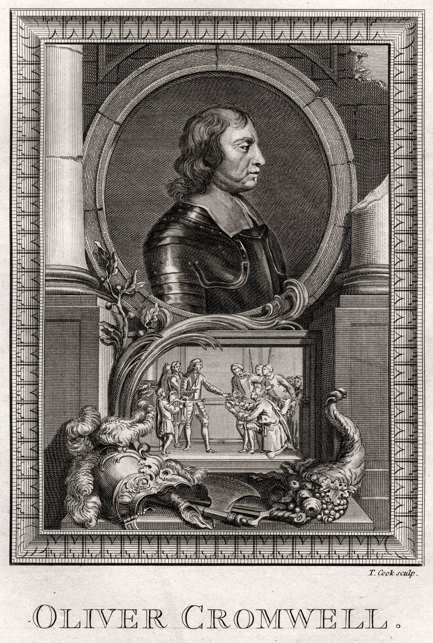 Oliver Cromwell by T. Cook