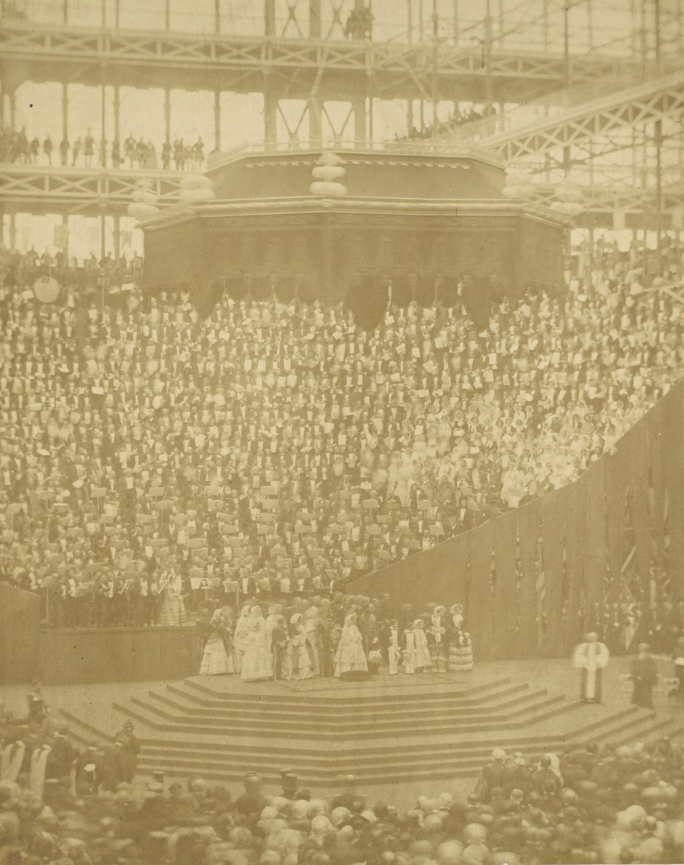 Queen Victoria Presiding at the Reopening of the Reconstructed Crystal Palace at Sydenham by T. R. Williams