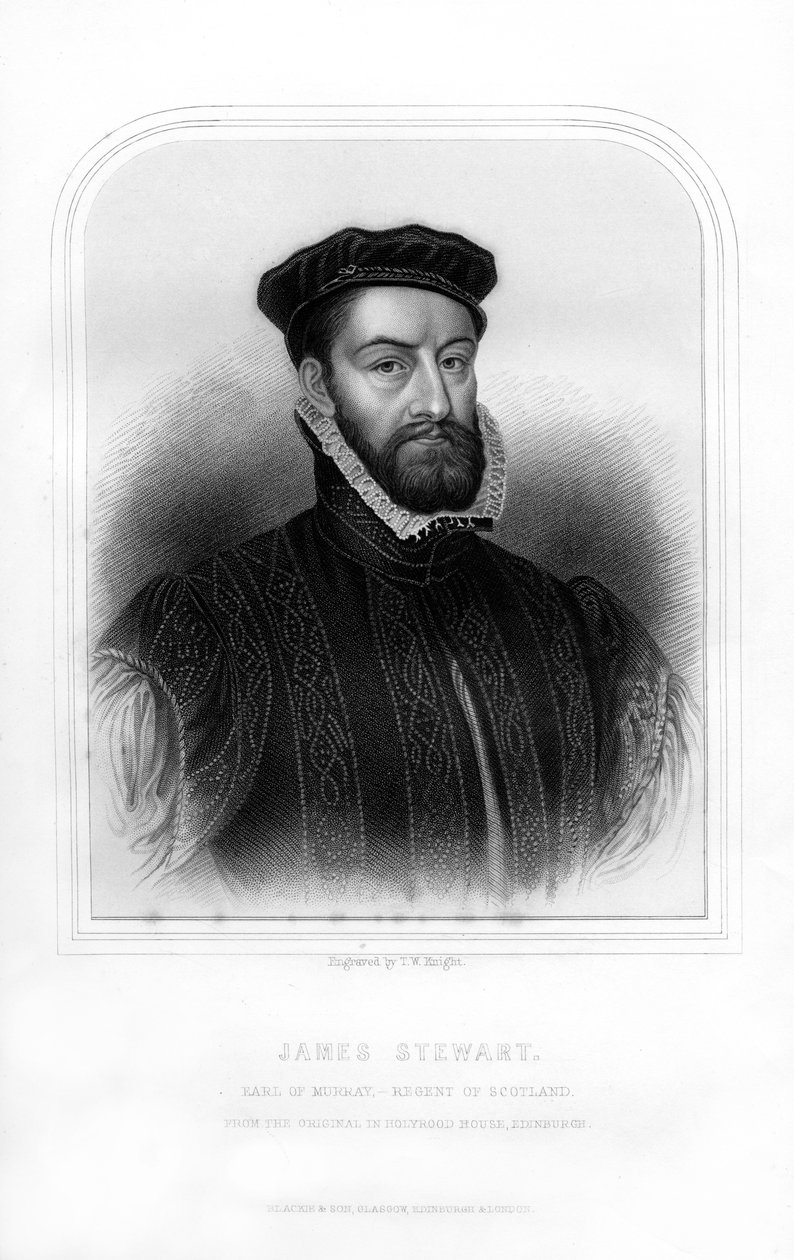 James Stewart, 1st Earl of Moray, Regent of Scotland, 1870 by T. W. Knight