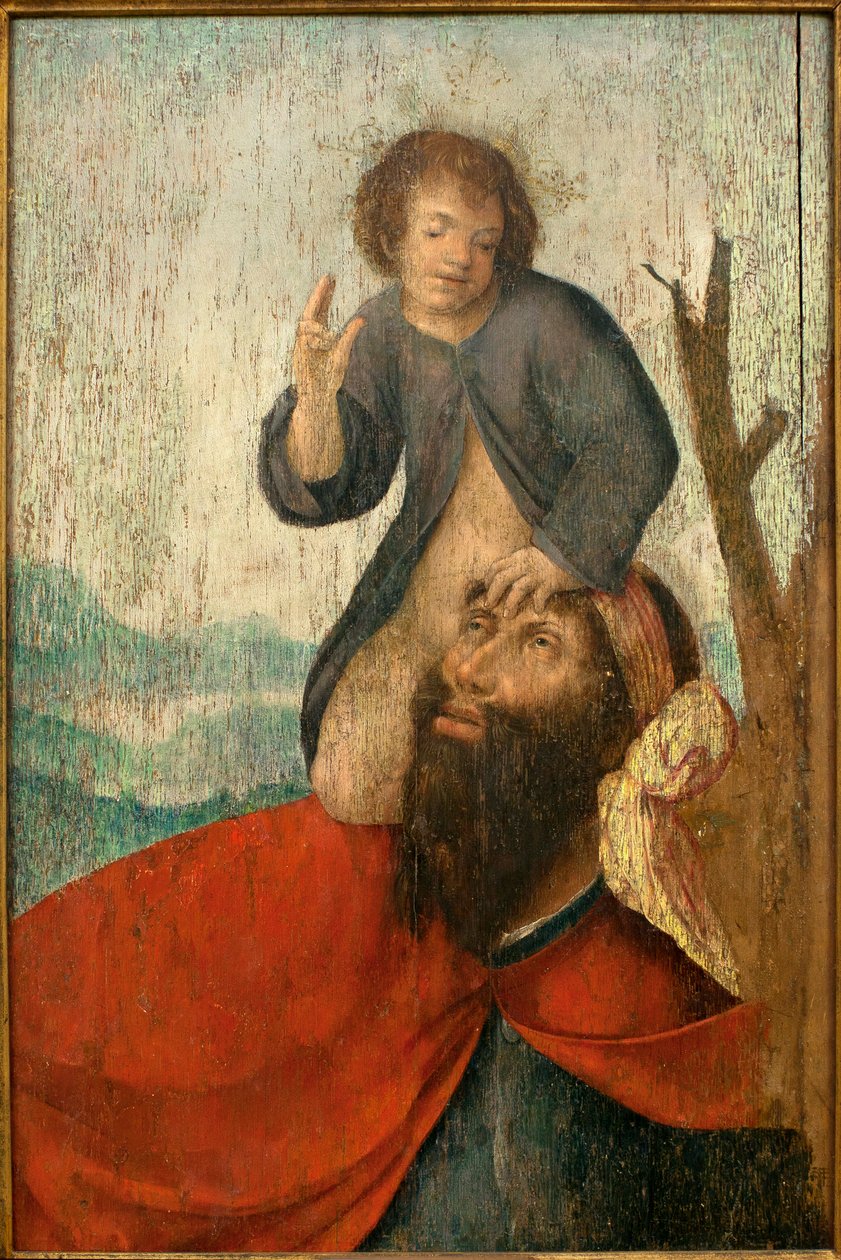Saint Christopher (detail) by Taborda Vlame Frey (worshop of) Carlos
