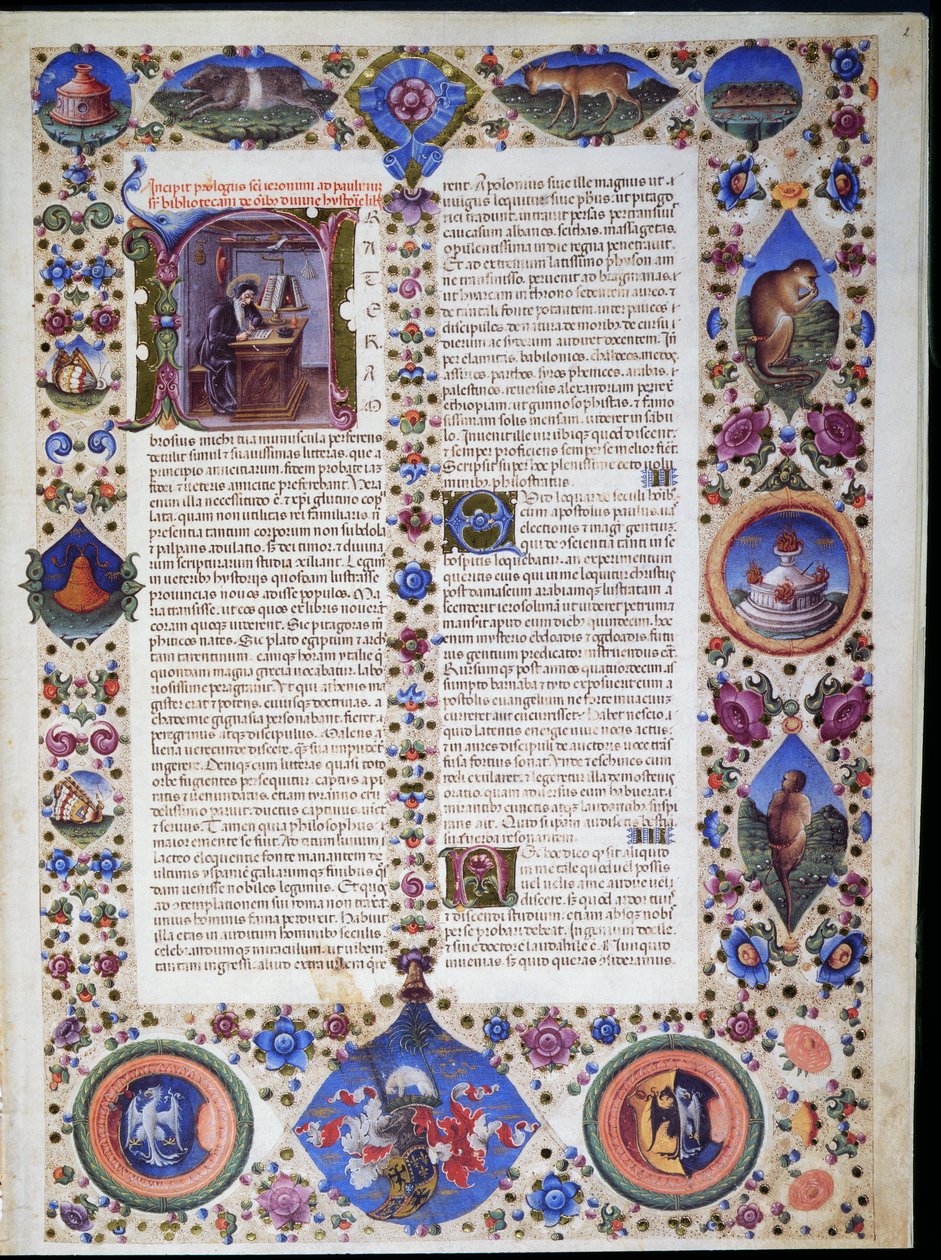 Prologue, from first volume of Bible of Borso d