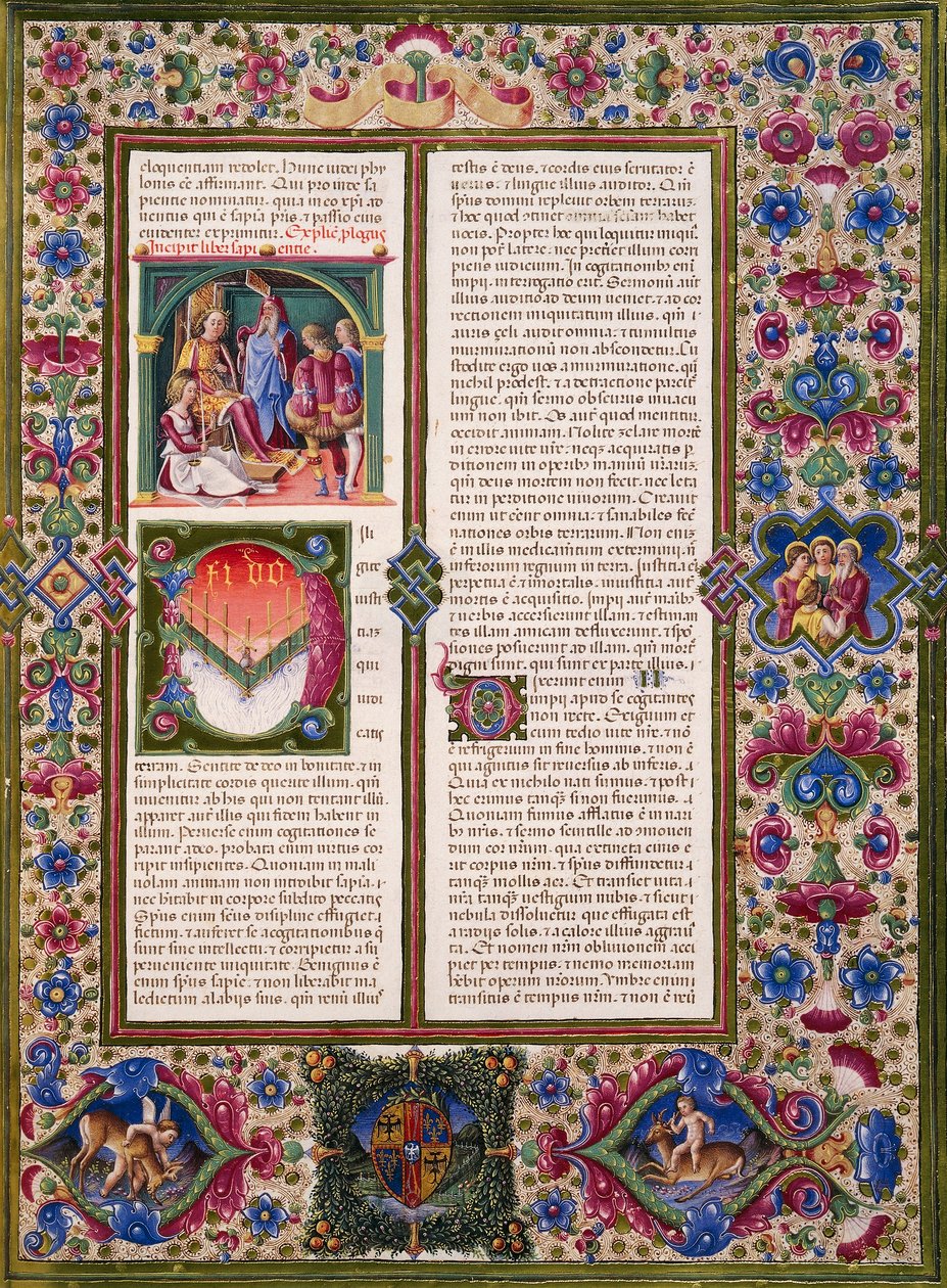 The Book of Wisdom, from Volume I of Bible of Borso d