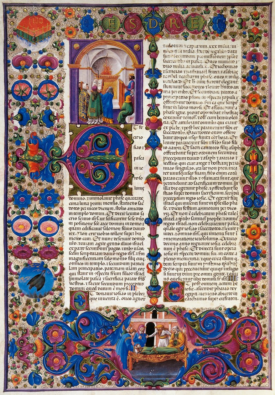 The Book of Exodus, from Volume I of Bible of Borso d