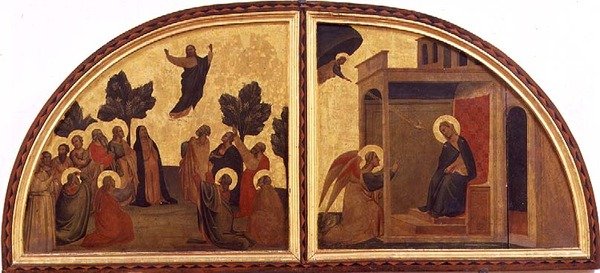 The Ascension and the Annunciation, Lunette by Taddeo Gaddi