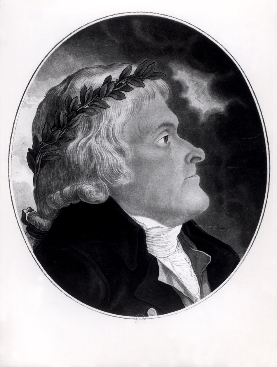 Thomas Jefferson, engraved by Michel Sokolnicki by Tadeusz Kosciuszko