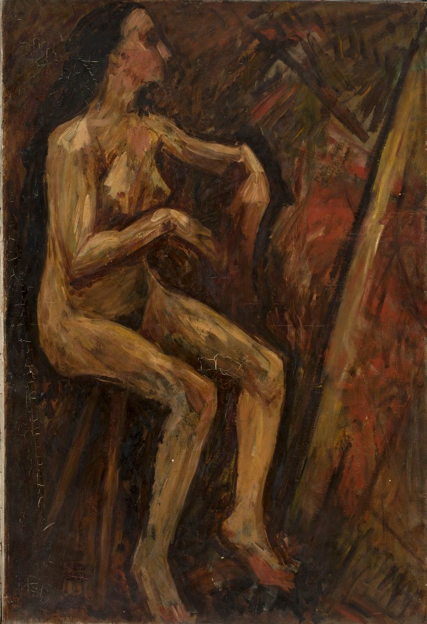 Seated Female Nude by Tadeusz Makowski