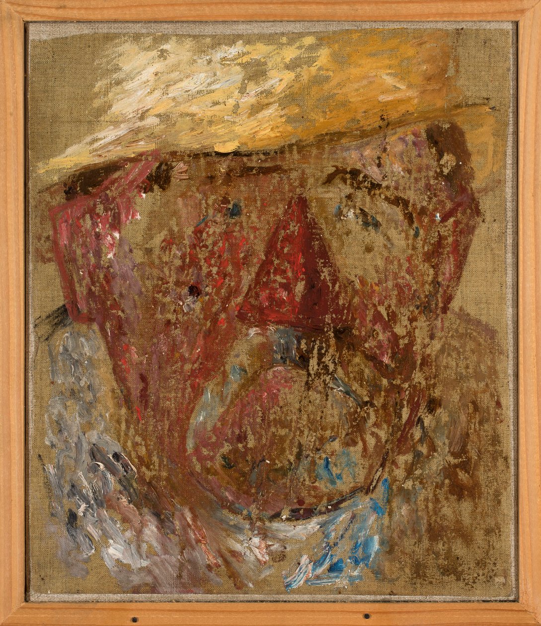Head of a Man in a Straw Hat by Tadeusz Makowski